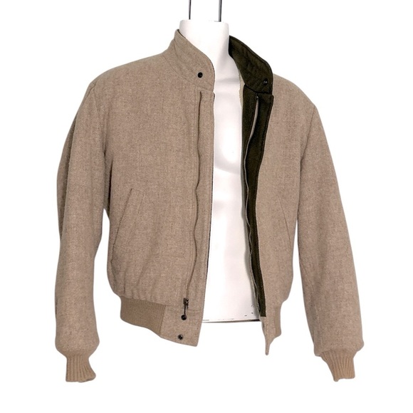 Vtg Town & Country by Gordon & Ferguson Wool Blend w/ Sherpa BomberJacket Mens M - Picture 3 of 13